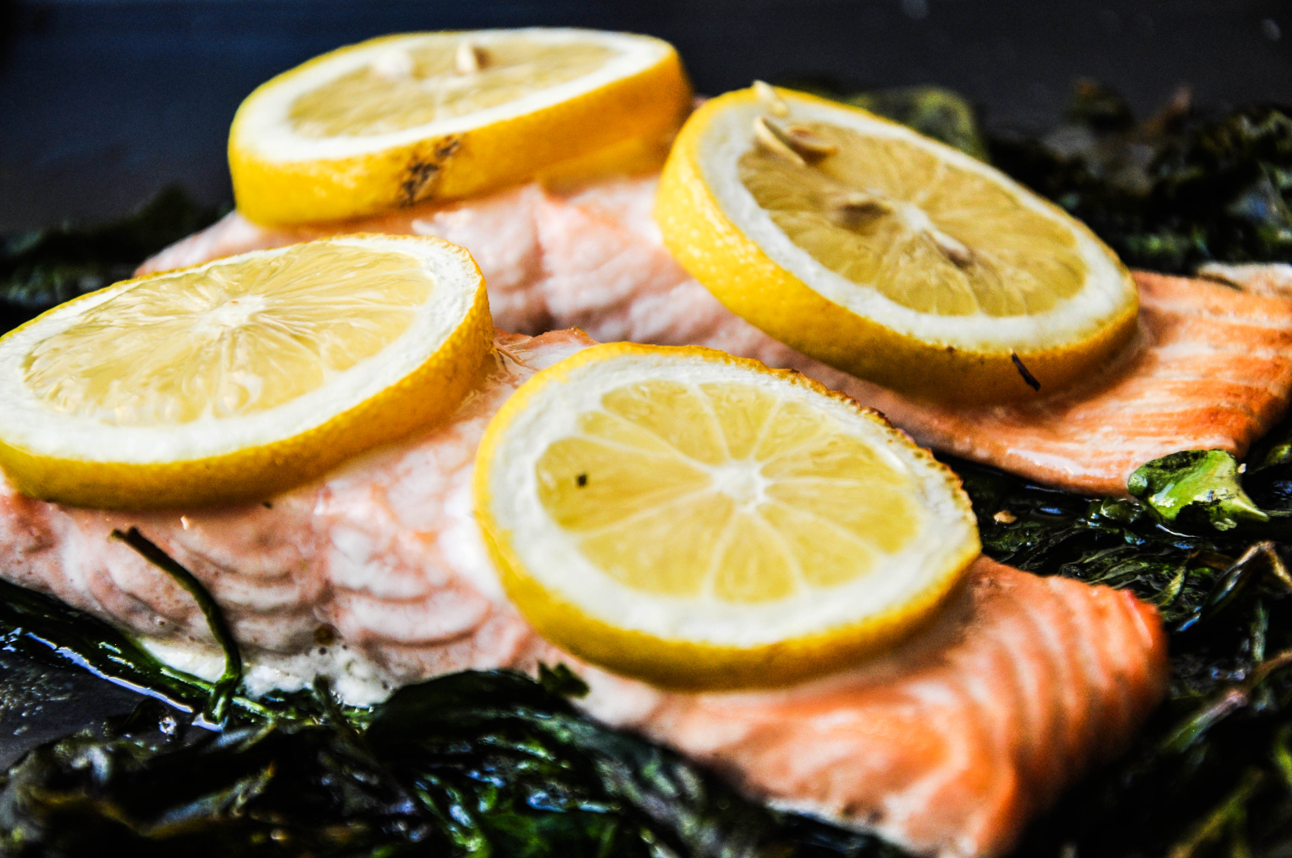 Lachs auf Spinat
