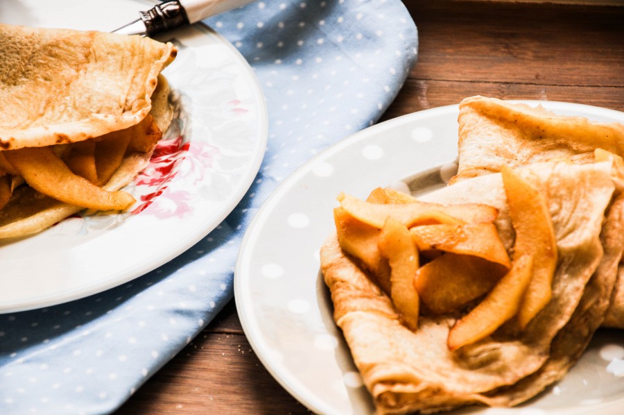 Tiny Spoon Rezepte - Eierkuchen mit Apfel