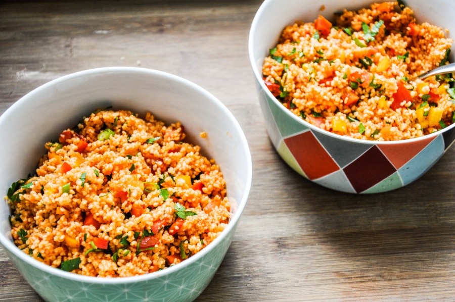 Couscous Paprika - Gefüllte Paprika mit Couscous-Möhrengemüse von ...