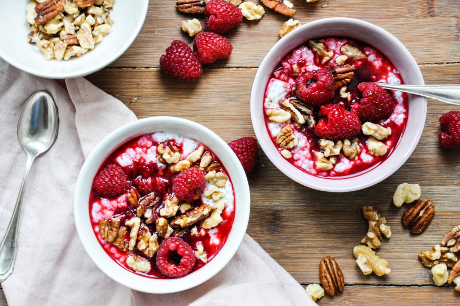 Tiny Spoon Rezepte - Chiapudding mit heißen Himbeeren