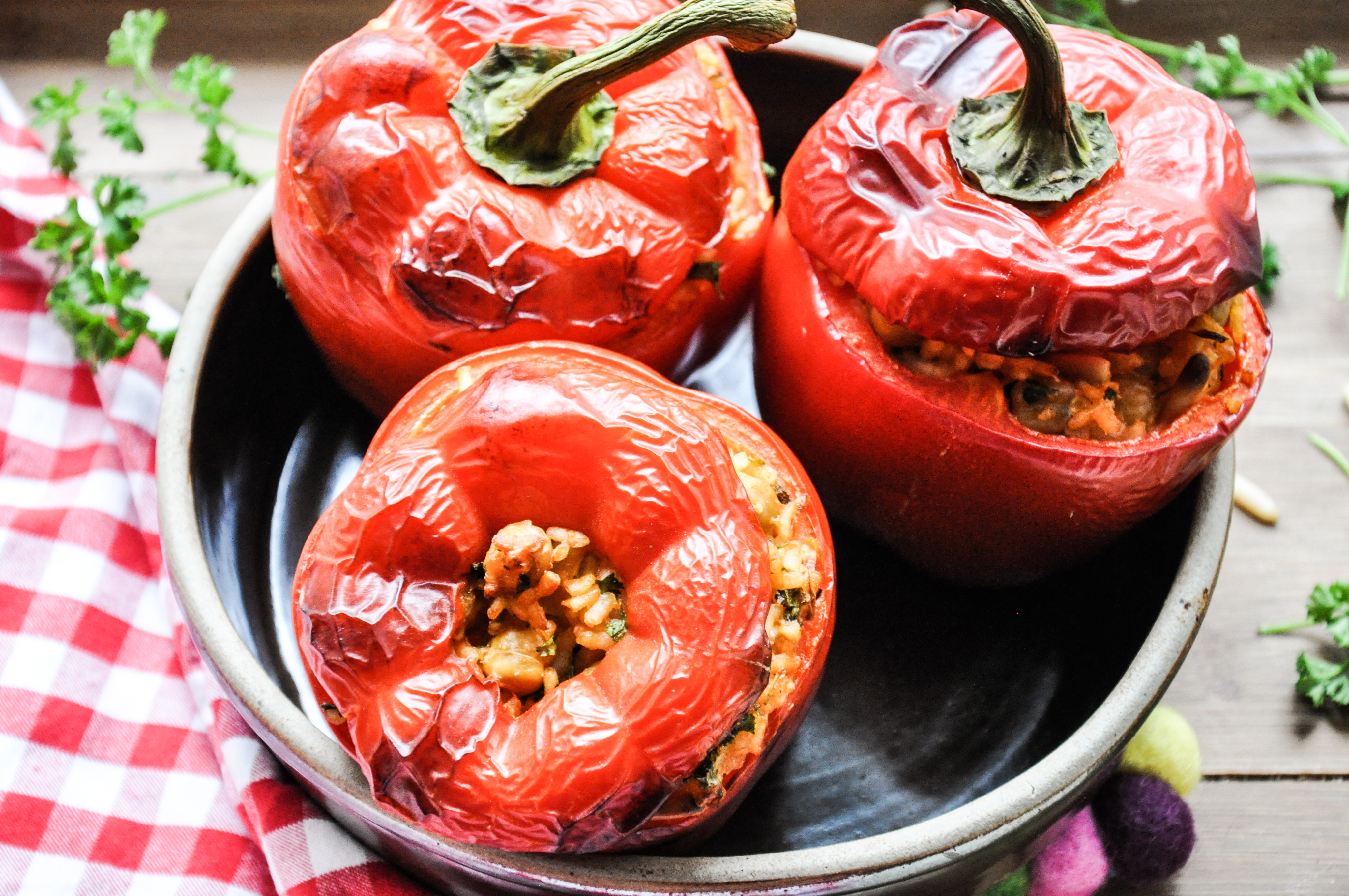 Vegetarisch gefüllte Paprika