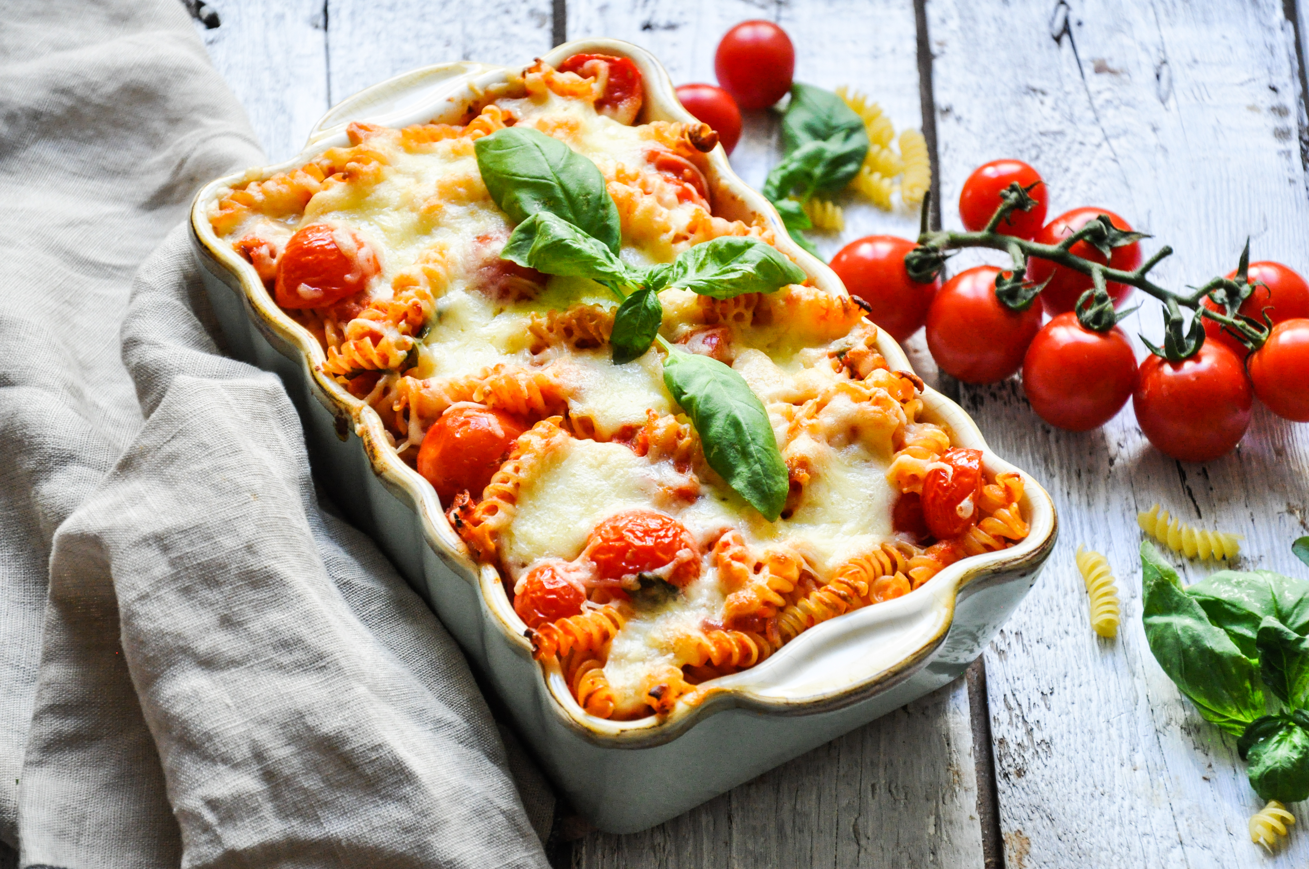Nudelauflauf Tomate-Mozzarella